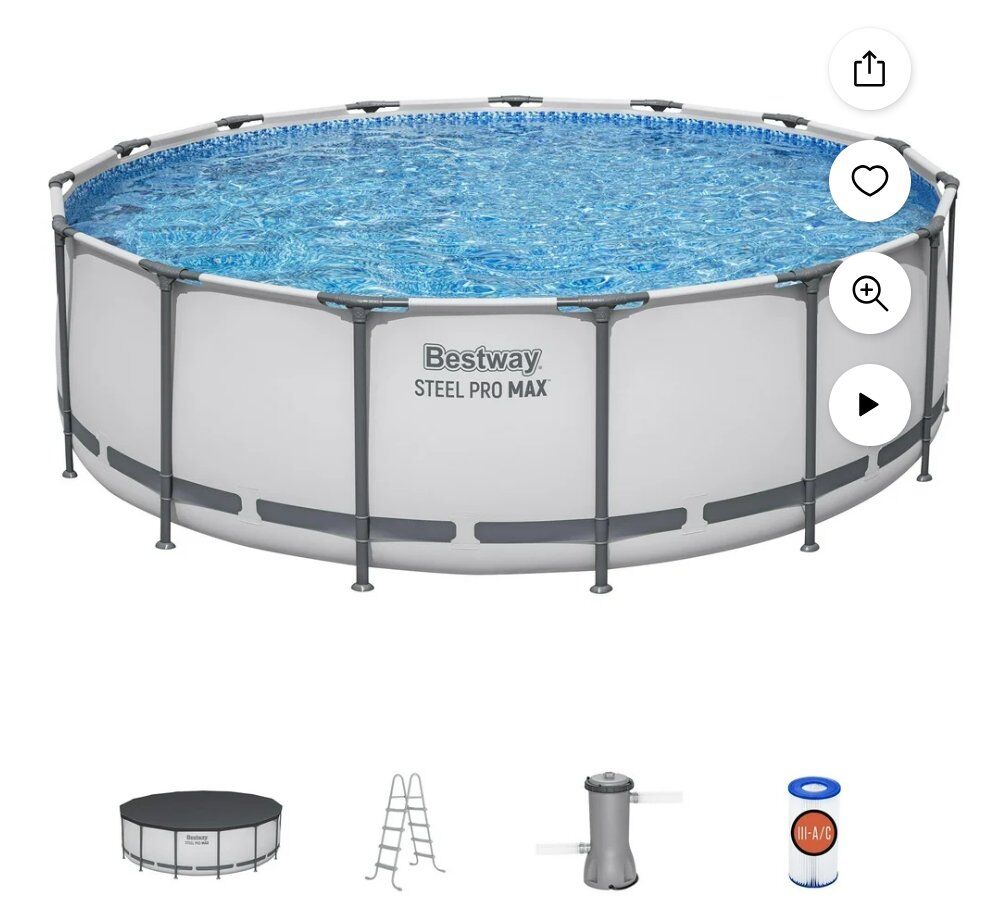 New 15ft Round 48in Deep Pool
