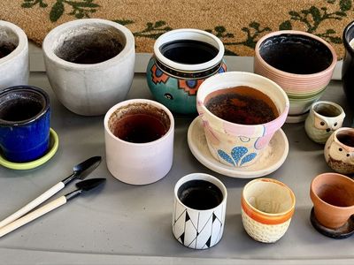 Box of Flower Pots