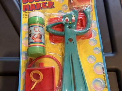 Vintage 1987 Gumby dip n blow bubble maker
