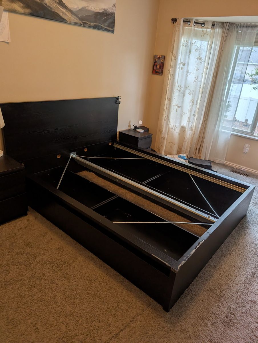 IKEA Black Queen Bed