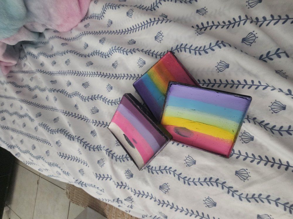 Rainbow cakes for Face painting parties