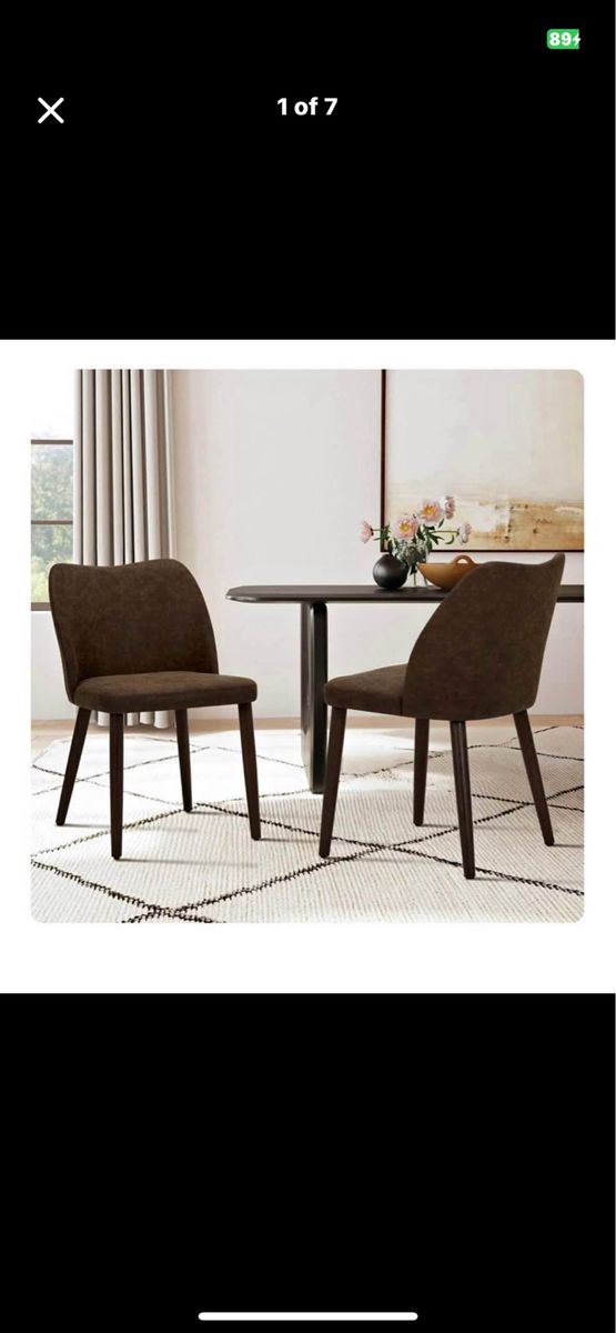 COLAMY Upholstered dining chair set of 2