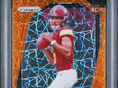 2024 Jayden Daniels Prizm Orange Lazer PSA 8