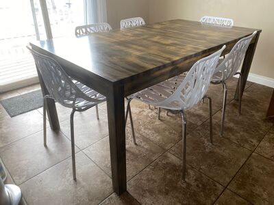 Super Sturdy Dining Table w/ 6 Chairs