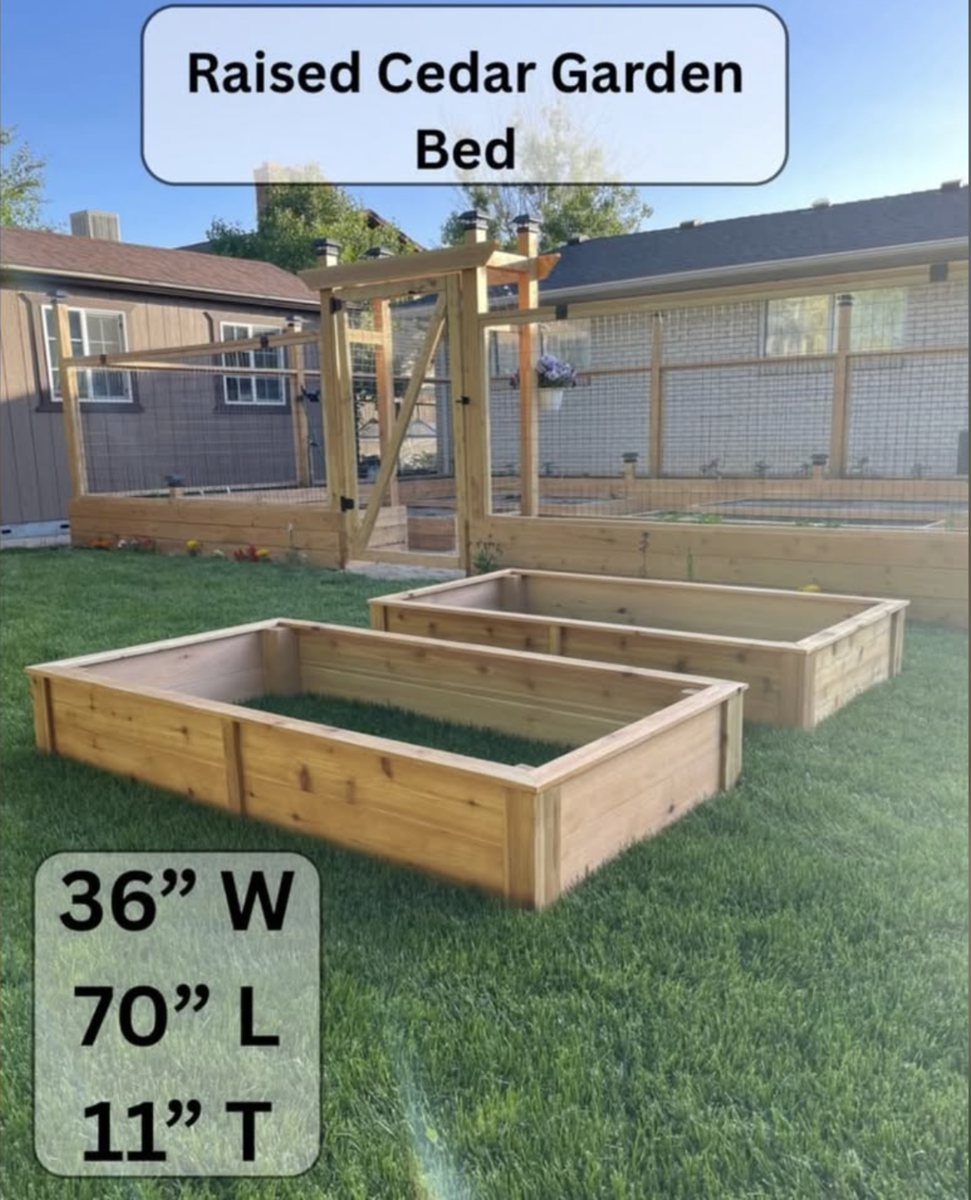 Raised Cedar Garden Beds - Custom Sizing Available