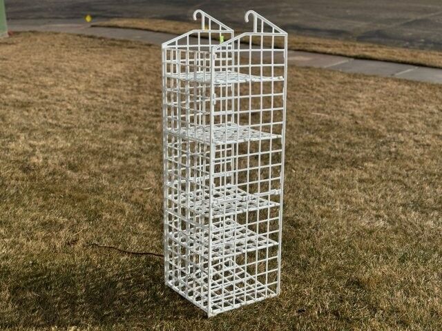 White Plastic 5-Tier Storage Rack (14x15x48)