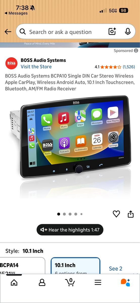 Boss Single Din Radio