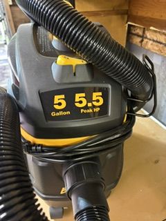 Five Gallon, 5.5 Horsepower Wet/Vacuum