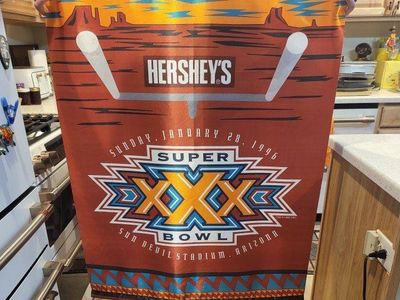Vintage 1996 Hershey's Super Bowl XXX Banner