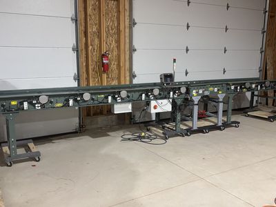 SAVE THOUSANDS OF $! 19' Long HYTROL Conveyor System With Belted Accumulation Zones and In-Motion Scale