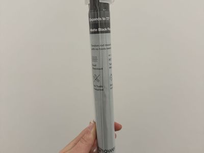 Target Matte Black Tension Shower Rod - Expands 43"-72", No Tools Required