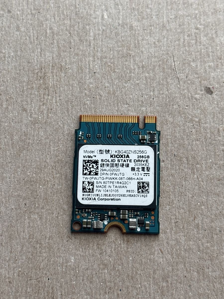 Kioxia 256GB M.2 2230 NVMe SSD KBG40ZNS256G Solid State Drive