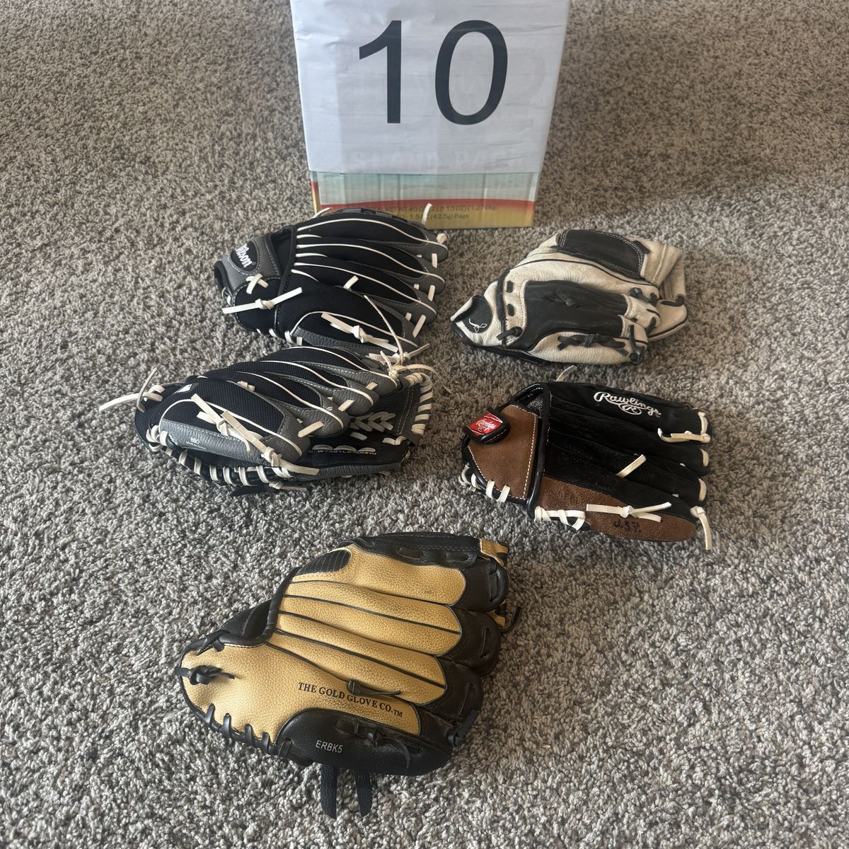 10" Left Handed Gloves Mitts Baseball Softball
