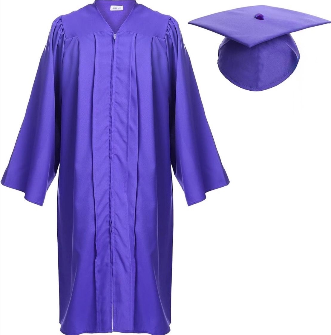 Graduation Cap And Gown Purple
