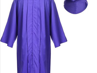 Graduation Cap And Gown Purple