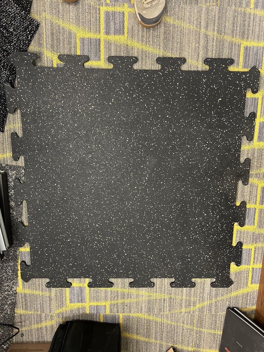 Rubber gym flooring