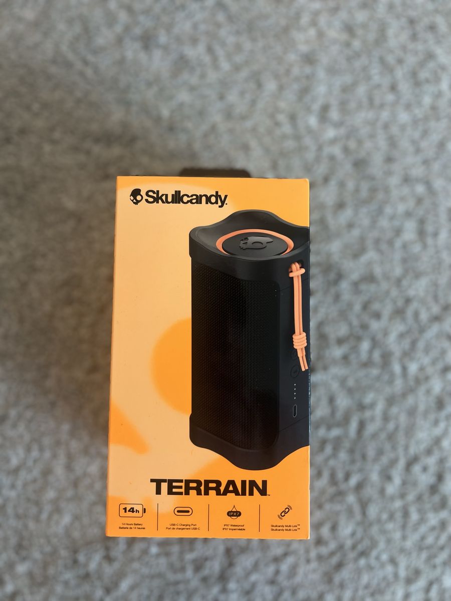 Skullcandy Terrain Portable Bluetooth Speaker - All-Weather Audio with 14hr Battery - New in Box