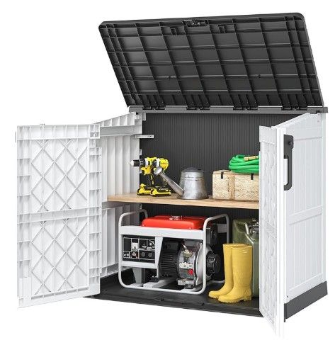 New - Bifanuo Horizontal Resin Storage Shed 36 Cu Ft