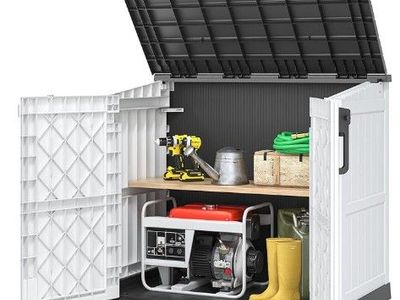 New - Bifanuo Horizontal Resin Storage Shed 36 Cu Ft