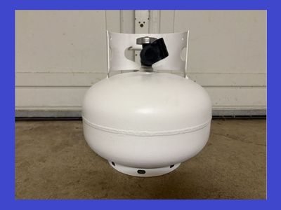 FULL- 2.1 gallon 11lb SQUATTY Propane LP Gas Cylinder / Tank for BBQ, Grill, Fire Pits, Patio Heaters, Trailers, RVs, Camping