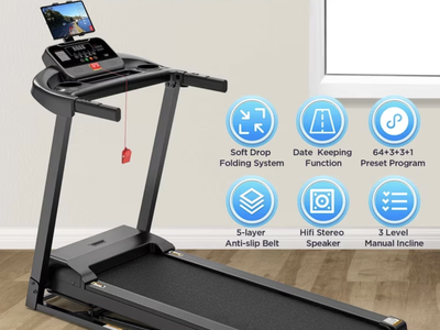 New in Box! 3.7 HP Folding Treadmill