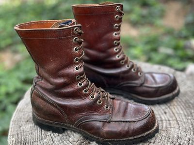 Vintage 1960s WearMaster by Sears Roebuck Leather Boots - Women's 7/7.5 - Resoled with Vibram Soles