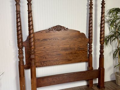 Vintage Richardson Brothers Barley Twist Queen Bed