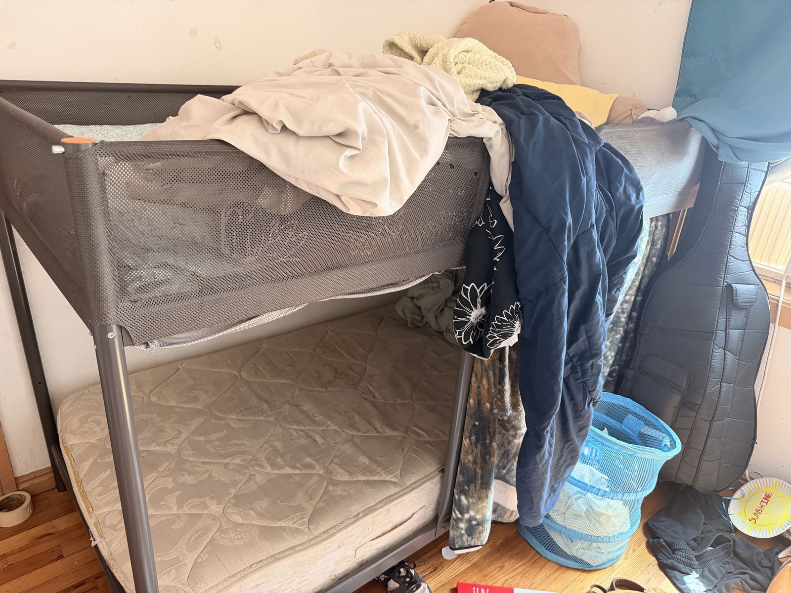 Metal Frame Bunk Bed with Mattresses - Used, Good Condition