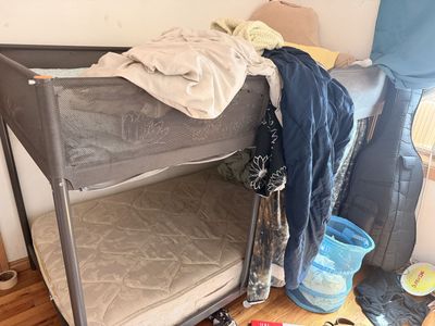 Metal Frame Bunk Bed with Mattresses - Used, Good Condition
