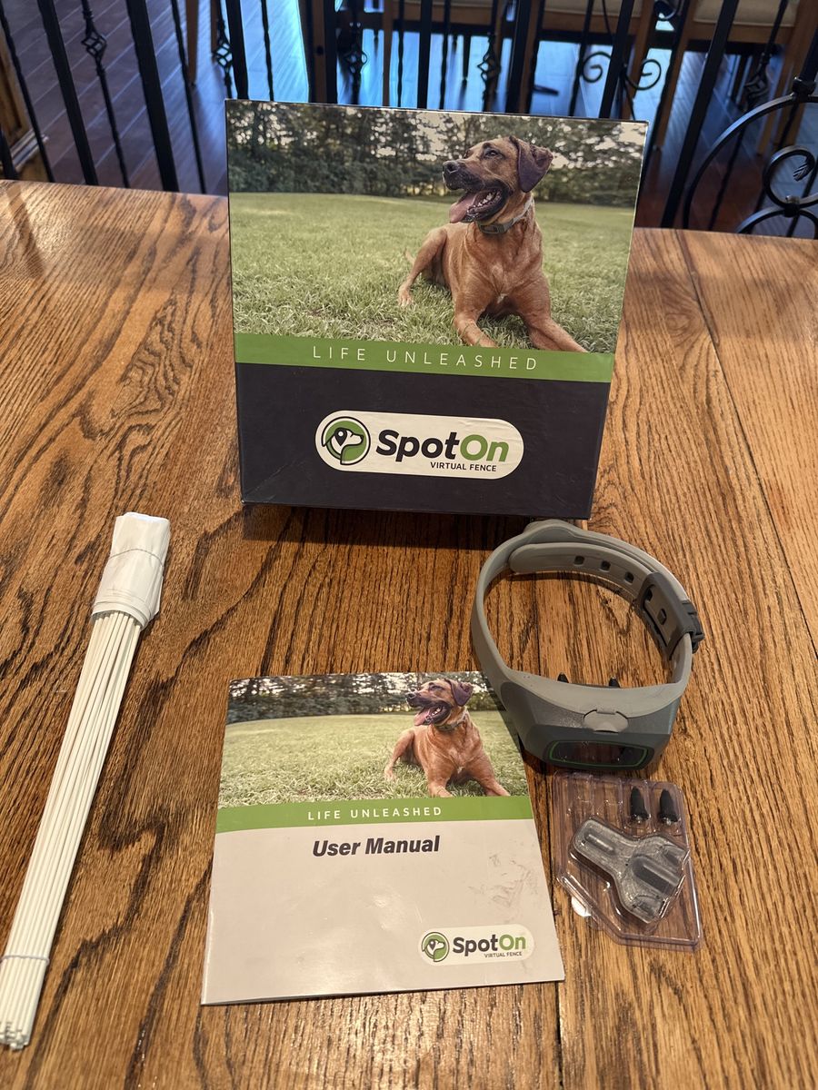 Spot on wireless dog fence system.