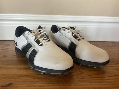 Nike Air Zoom Golf Shoes White Black Silver Cleated. Men’s size 8.5