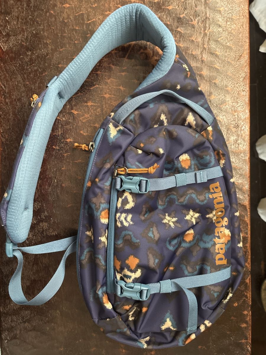 Patagonia Atom Sling Bag Printed Blue Pattern Backpack