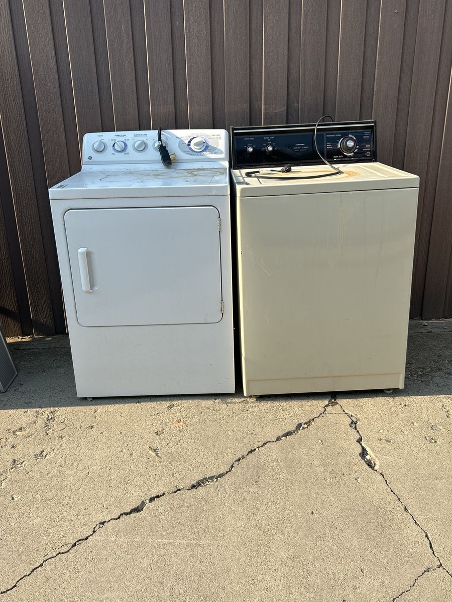 GE Clothes Dryer and Kenmore Top Load Washing Machine Set
