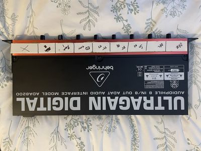Behringer Ultragain Digital ADA8200 Audiophile 8 In/8 Out ADAT Audio Interface