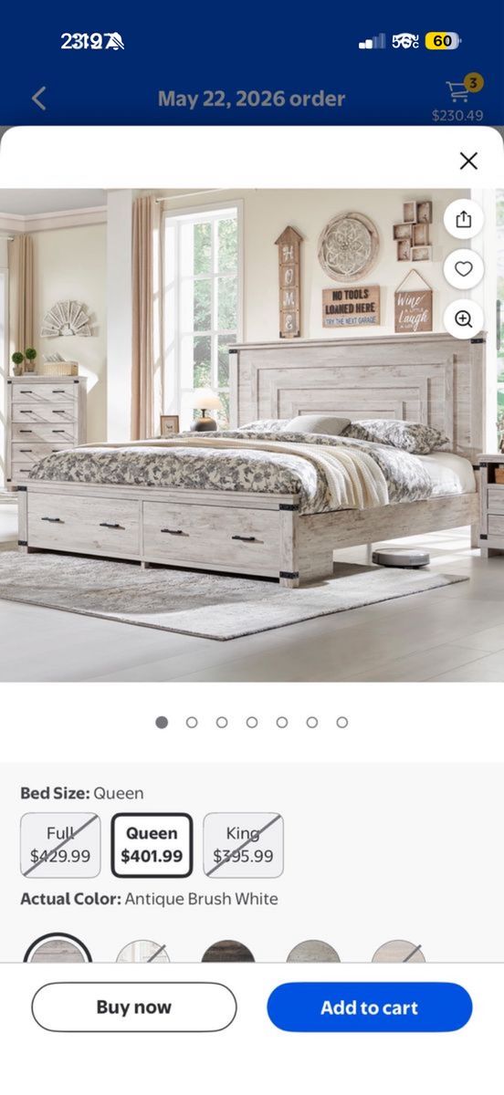 Queen Size  Storage Bed Frame