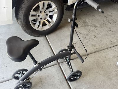 Knee safe scooter for acl, knee replacement surgery