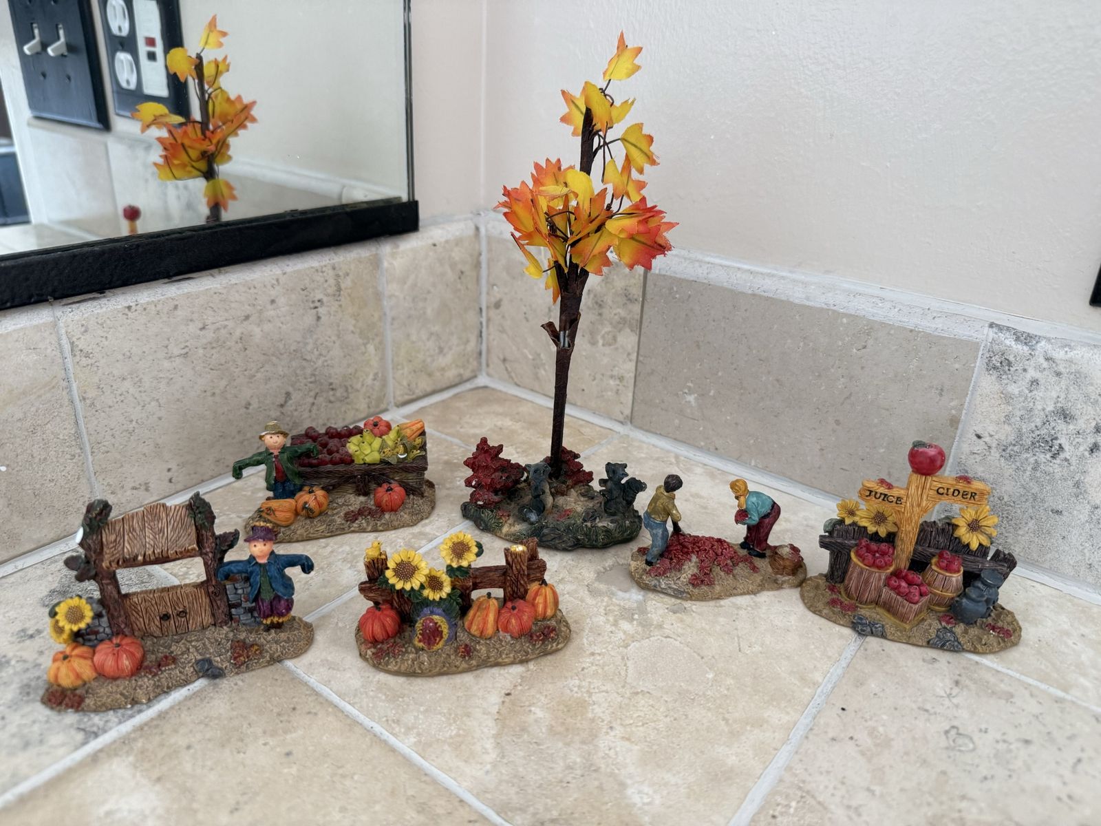 Cute  small fall village accessories set for $15