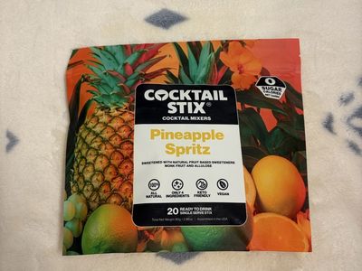 Cocktail Stix Pineapple Spritz Cocktail Mixers - Keto, Vegan, Sugar-Free - 20 Pack