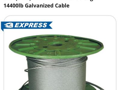 500’ Roll 3/8” 14400lb Aircraft Cable