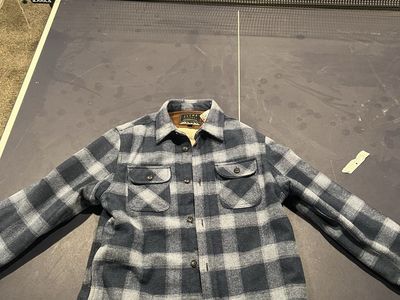 Jachs NY Men's Blue Plaid Sherpa Lined Flannel Shirt Jacket M Warm Casual Outerwear