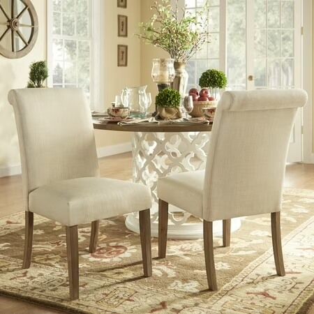 Weston Home Josephine Linen 2-PACK Dining Chairs