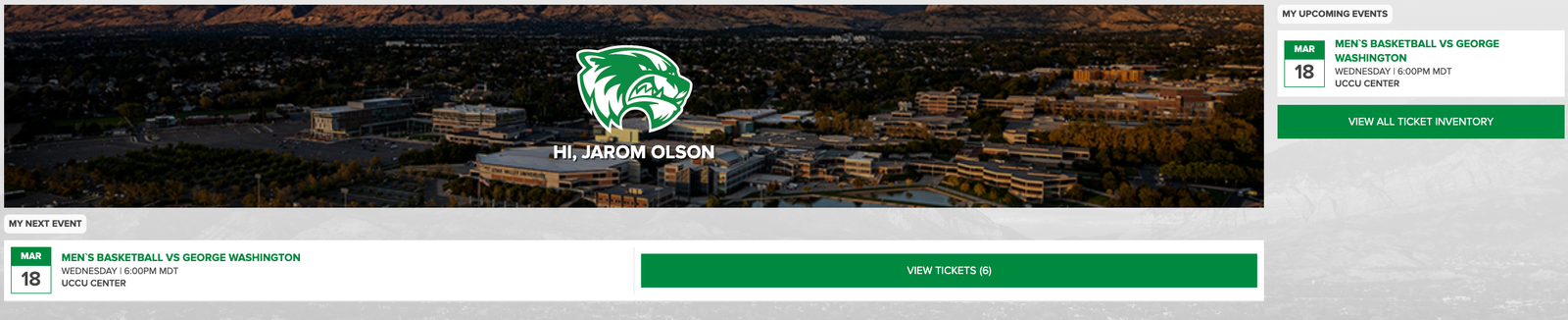 UVU NIT Tickets, Wednesday @6pm