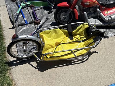 BOB Yak Bike Cargo Trailer - Single Wheel, Yellow Dry Bag - Used, Excellent Condition