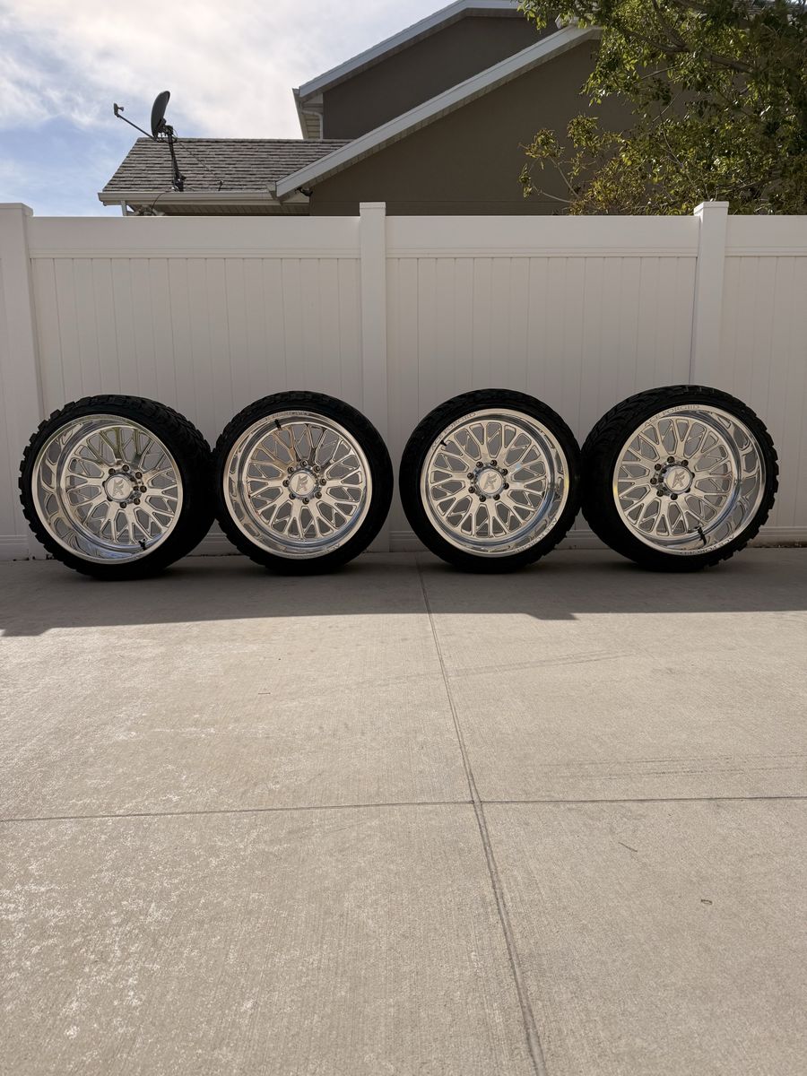24x14 Ace forged wheels and tires