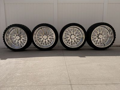 24x14 Ace forged wheels and tires