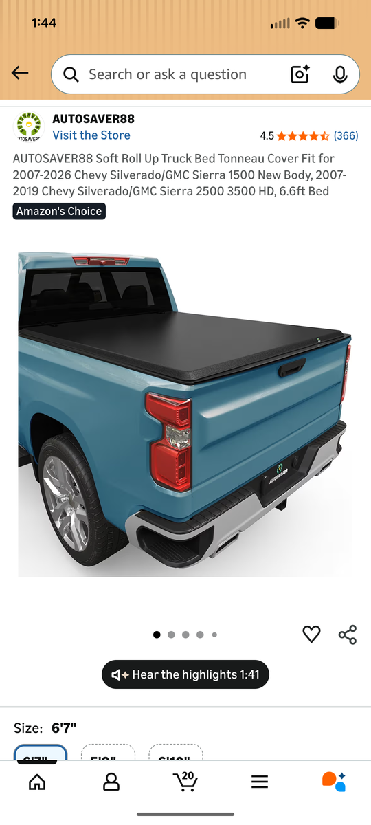 Roll up Tonneau cover