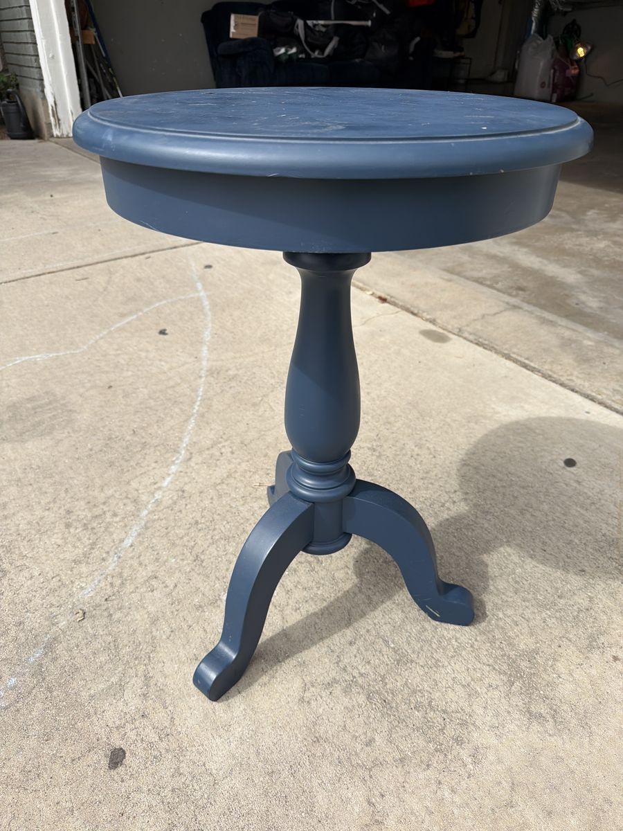 Small Blue Round Table