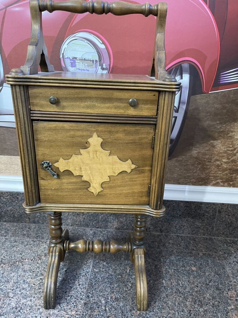 Antique Wooden Humidor Stand