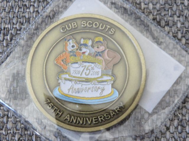BOY SCOUT - CUB SCOUTS 75th ANNIVERSARY CHALLENGE COIN