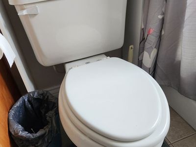 One used toilet